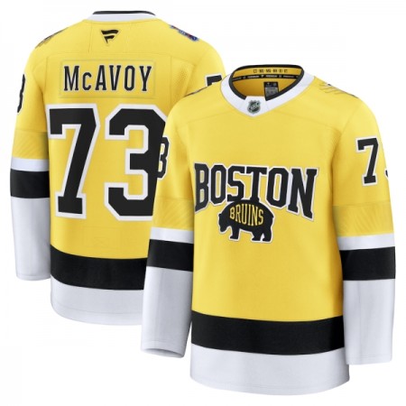 Boston Bruins Dresy Fanatics NHL Stadium Series Premium Charlie Mcavoy 2025-26 Gold - Pánské