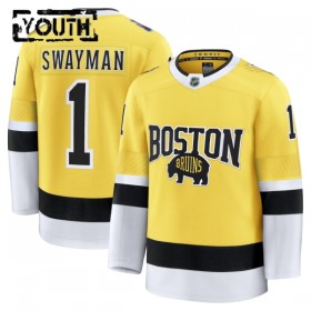 Boston Bruins Dresy Fanatics NHL Stadium Series Premium Jeremy Swayman 2025-26 Gold - Dětské
