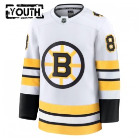 Boston Bruins Dresy Fanatics Premium David Pastrnak 2025-26 Bílý Venkovní - Dětské
