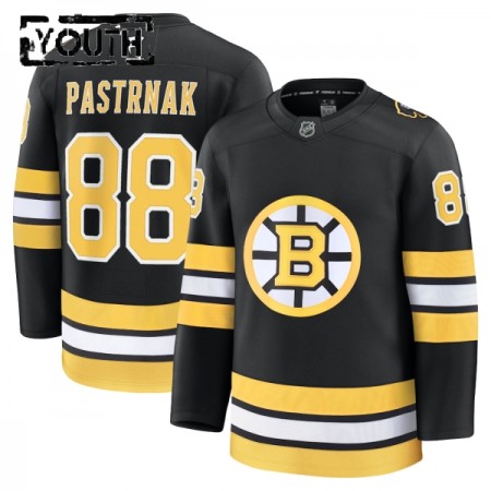 Boston Bruins Dresy Fanatics Premium David Pastrnak 2025-26 Černá Domácí - Dětské