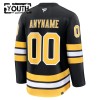 Boston Bruins Dresy Personalizované Fanatics Premium 2025-26 Černá Domácí - Dětské