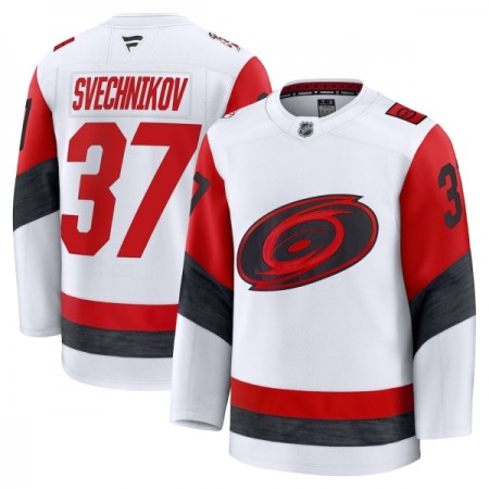 Carolina Hurricanes Dresy Fanatics Premium Andrei Svechnikov 2025-26 Bílý Venkovní - Pánské Carolina Hurricanes Dresy Fanatics Premium Andrei Svechnikov 2025-26 Bílý Venkovní - Pánské