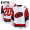 Carolina Hurricanes Dresy Fanatics Premium Sebastian Aho 2025-26 Bílý Venkovní - Dětské Carolina Hurricanes Dresy Fanatics Premium Sebastian Aho 2025-26 Bílý Venkovní - Dětské