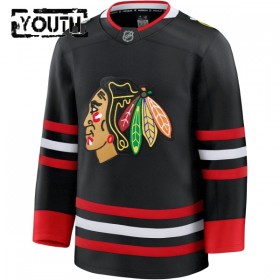 Chicago Blackhawks Dresy Personalizované Fanatics Premium 2025-26 Černá Třetí - Dětské