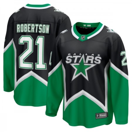 Dallas Stars Dresy Fanatics Premium Jason Robertson 2025-26 Černá Třetí - Pánské Dallas Stars Dresy Fanatics Premium Jason Robertson 2025-26 Černá Třetí - Pánské