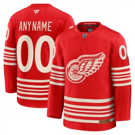 Detroit Red Wings Dresy Personalizované Fanatics Centennial Premium 2025-26 Červené - Pánské Detroit Red Wings Dresy Personalizované Fanatics Centennial Premium 2025-26 Červené - Pánské