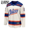 Edmonton Oilers Dresy Fanatics Premium Evan Bouchard 2025-26 Bílý Třetí - Dětské
