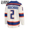Edmonton Oilers Dresy Fanatics Premium Evan Bouchard 2025-26 Bílý Třetí - Dětské
