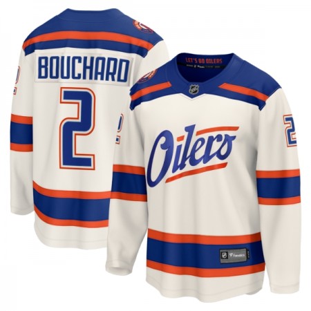 Edmonton Oilers Dresy Fanatics Premium Evan Bouchard 2025-26 Bílý Třetí - Pánské Edmonton Oilers Dresy Fanatics Premium Evan Bouchard 2025-26 Bílý Třetí - Pánské