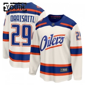 Edmonton Oilers Dresy Fanatics Premium Leon Draisaitl 2025-26 Bílý Třetí - Dětské