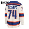 Edmonton Oilers Dresy Fanatics Premium Stuart Skinner 2025-26 Bílý Třetí - Dětské