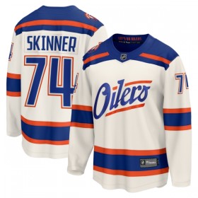 Edmonton Oilers Dresy Fanatics Premium Stuart Skinner 2025-26 Bílý Třetí - Pánské