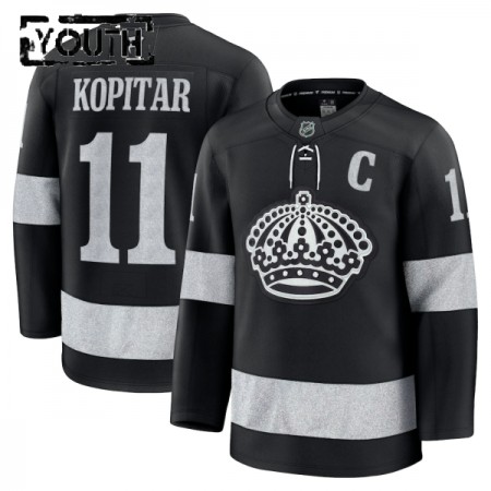 Los Angeles Kings Dresy Fanatics Premium Anze Kopitar 2025-26 Černá Třetí - Dětské