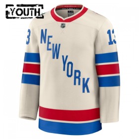 New York Rangers Dresy Fanatics Premium Alexis Lafreniere 2025-26 Bílý Winter Classic - Dětské