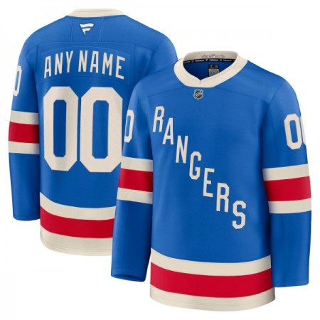 New York Rangers Dresy Personalizované Fanatics Centennial Premium 2025-26 Modrý - Pánské