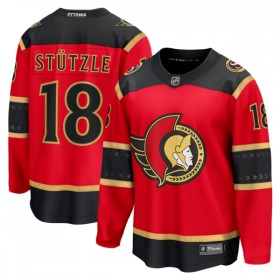 Ottawa Senators Dresy Fanatics Premium Tim Stutzle 2025-26 Červené Třetí - Pánské