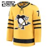Pittsburgh Penguins Dresy Fanatics Premium Evgeni Malkin 2025-26 Gold Třetí - Dětské