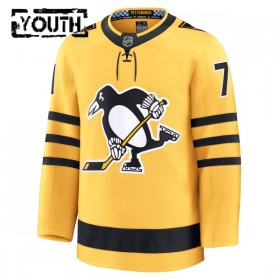 Pittsburgh Penguins Dresy Fanatics Premium Evgeni Malkin 2025-26 Gold Třetí - Dětské
