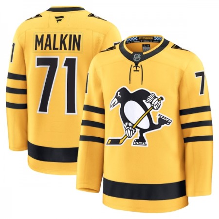 Pittsburgh Penguins Dresy Fanatics Premium Evgeni Malkin 2025-26 Gold Třetí - Pánské