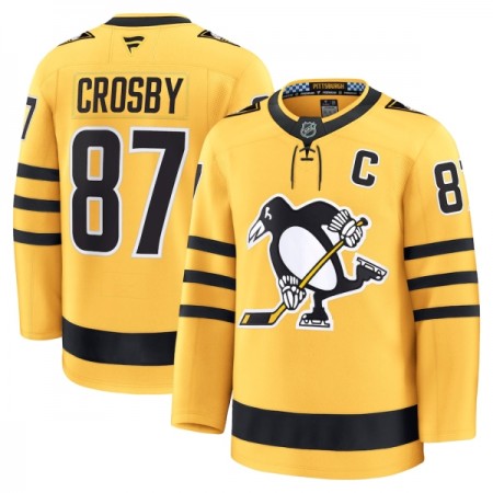 Pittsburgh Penguins Dresy Fanatics Premium Sidney Crosby 2025-26 Gold Třetí - Pánské Pittsburgh Penguins Dresy Fanatics Premium Sidney Crosby 2025-26 Gold Třetí - Pánské
