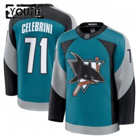 San Jose Sharks Dresy Fanatics Premium Macklin Celebrini 2025-26 Teal Třetí - Dětské