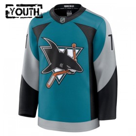 San Jose Sharks Dresy Fanatics Premium Macklin Celebrini 2025-26 Teal Třetí - Dětské