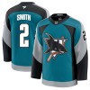 San Jose Sharks Dresy Fanatics Premium Will Smith 2025-26 Teal Třetí - Pánské San Jose Sharks Dresy Fanatics Premium Will Smith 2025-26 Teal Třetí - Pánské