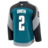San Jose Sharks Dresy Fanatics Premium Will Smith 2025-26 Teal Třetí - Pánské