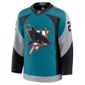 San Jose Sharks Dresy Fanatics Premium William Eklund 2025-26 Teal Třetí - Pánské