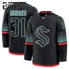 Seattle Kraken Dresy Fanatics Premium Philipp Grubauer 2025-26 Černá Třetí - Dětské