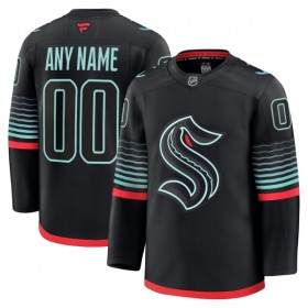 Seattle Kraken Dresy Personalizované Fanatics Premium 2025-26 Černá Třetí - Pánské