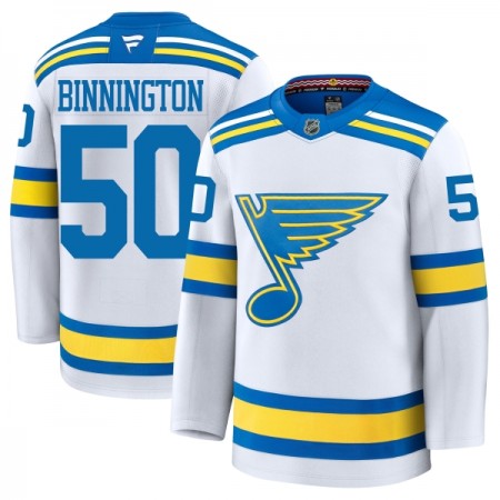 St. Louis Blues Dresy Fanatics Premium Binnington Jordan 2025-26 Bílý Venkovní - Pánské