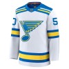 St. Louis Blues Dresy Fanatics Premium Binnington Jordan 2025-26 Bílý Venkovní - Pánské