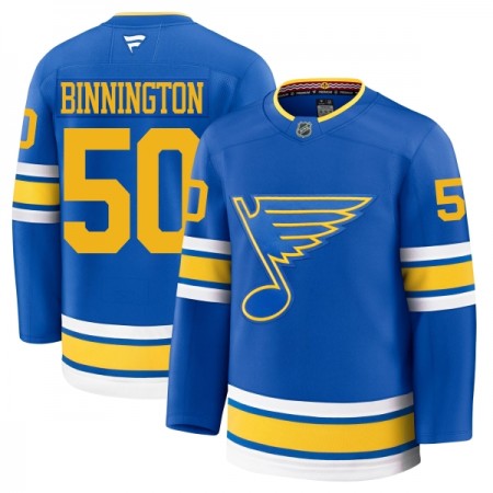 St. Louis Blues Dresy Fanatics Premium Binnington Jordan 2025-26 Modrý Domácí - Pánské