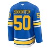 St. Louis Blues Dresy Fanatics Premium Binnington Jordan 2025-26 Modrý Domácí - Pánské
