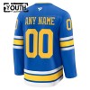 St. Louis Blues Dresy Personalizované Fanatics Premium 2025-26 Modrý Domácí - Dětské