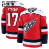 Washington Capitals Dresy Fanatics Premium Dylan Strome 2025-26 Červené Třetí - Dětské Washington Capitals Dresy Fanatics Premium Dylan Strome 2025-26 Červené Třetí - Dětské