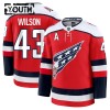 Washington Capitals Dresy Fanatics Premium Tom Wilson 2025-26 Červené Třetí - Dětské Washington Capitals Dresy Fanatics Premium Tom Wilson 2025-26 Červené Třetí - Dětské