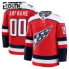 Washington Capitals Dresy Personalizované Fanatics Premium 2025-26 Červené Třetí - Dětské
