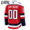 Washington Capitals Dresy Personalizované Fanatics Premium 2025-26 Červené Třetí - Dětské